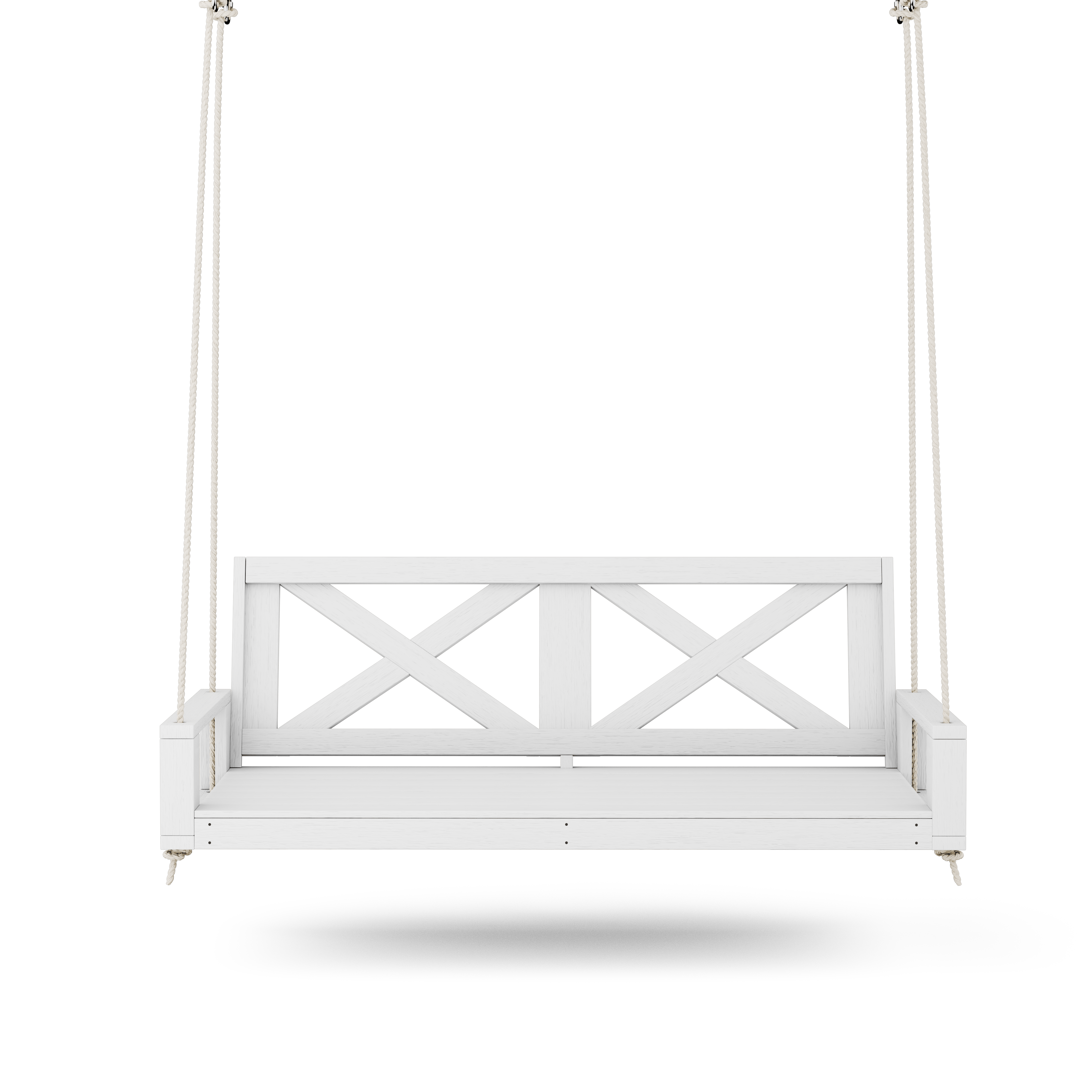 Amish Casual Malvern Porch Swing Bed, 5 Ft White