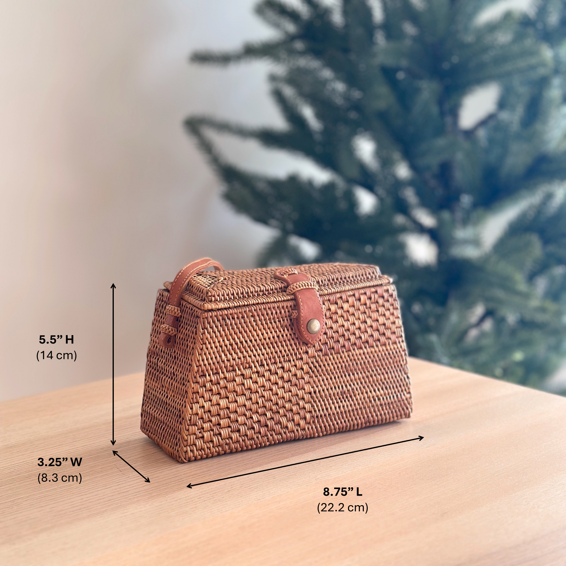 Bali Rattan Crossbody Bag - Maya