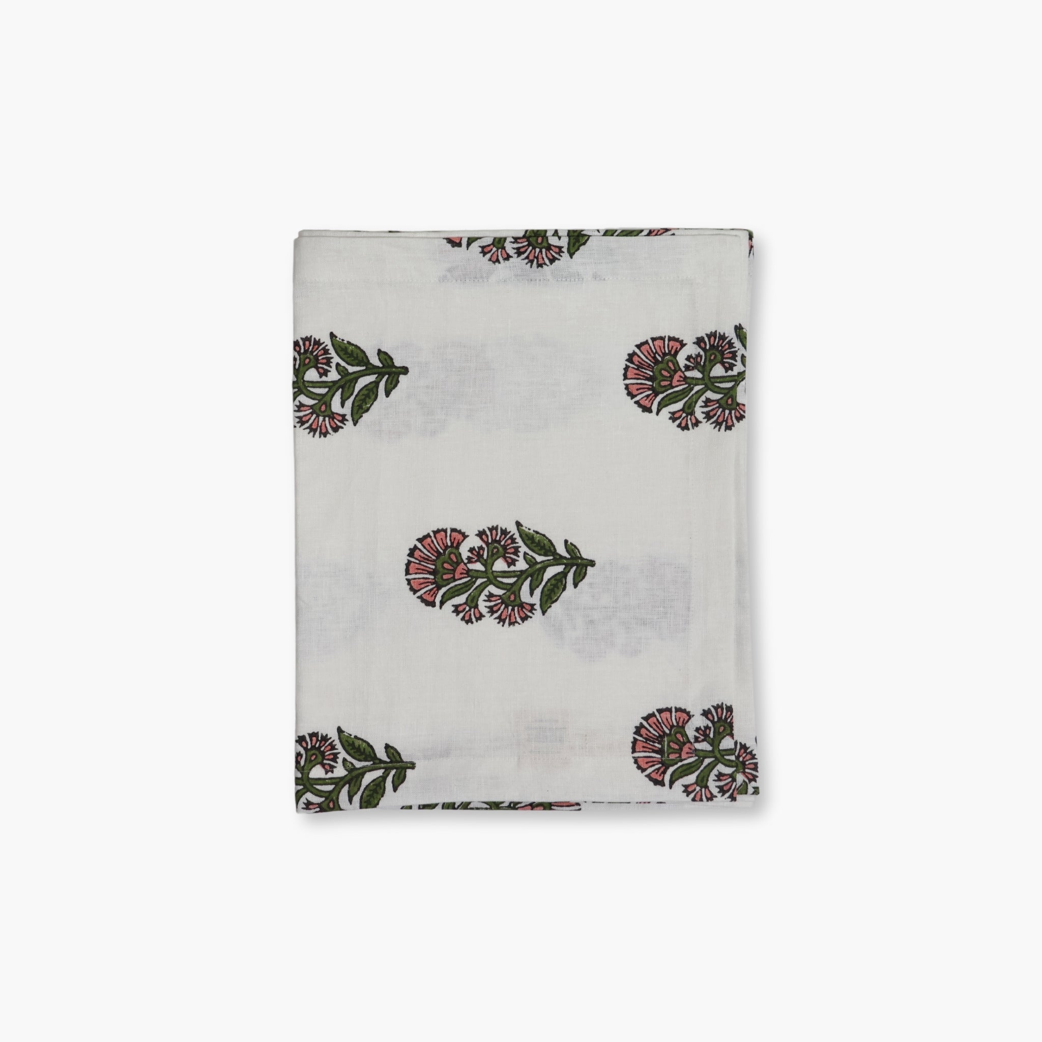 Begum Linen Hand-Printed Runner - Pink