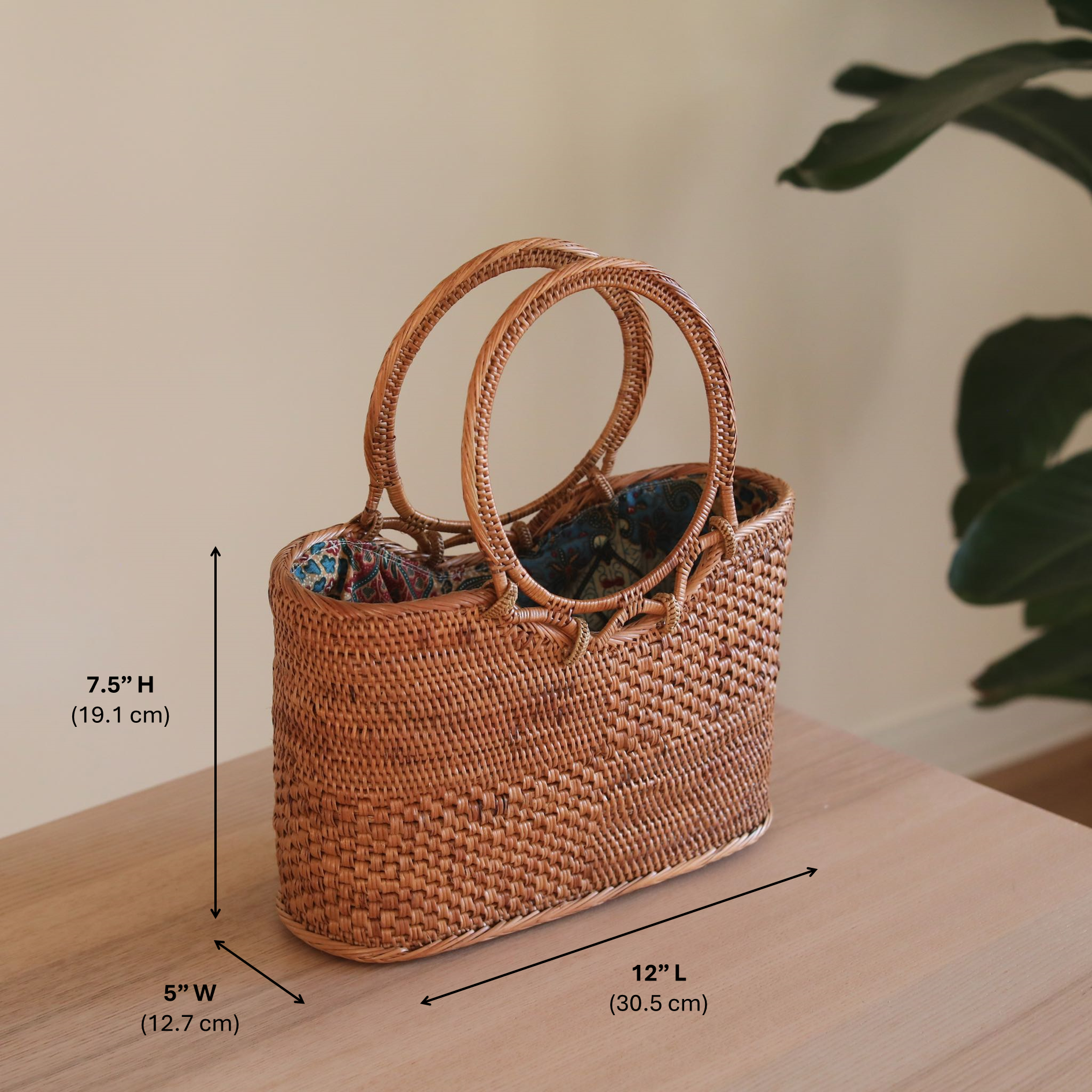 Bali Rattan Handbag - Kelsey