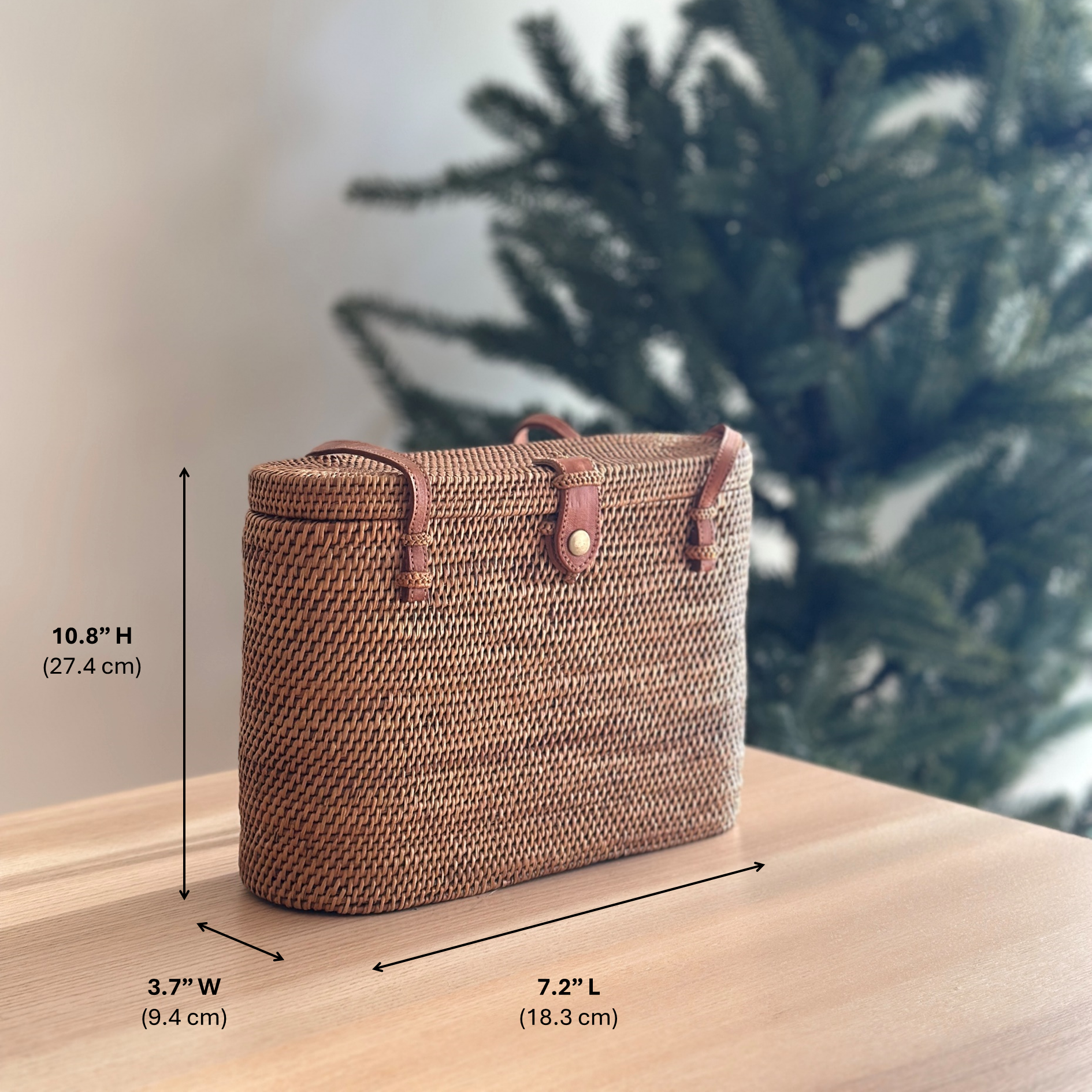 Bali Rattan Handbag - Capri