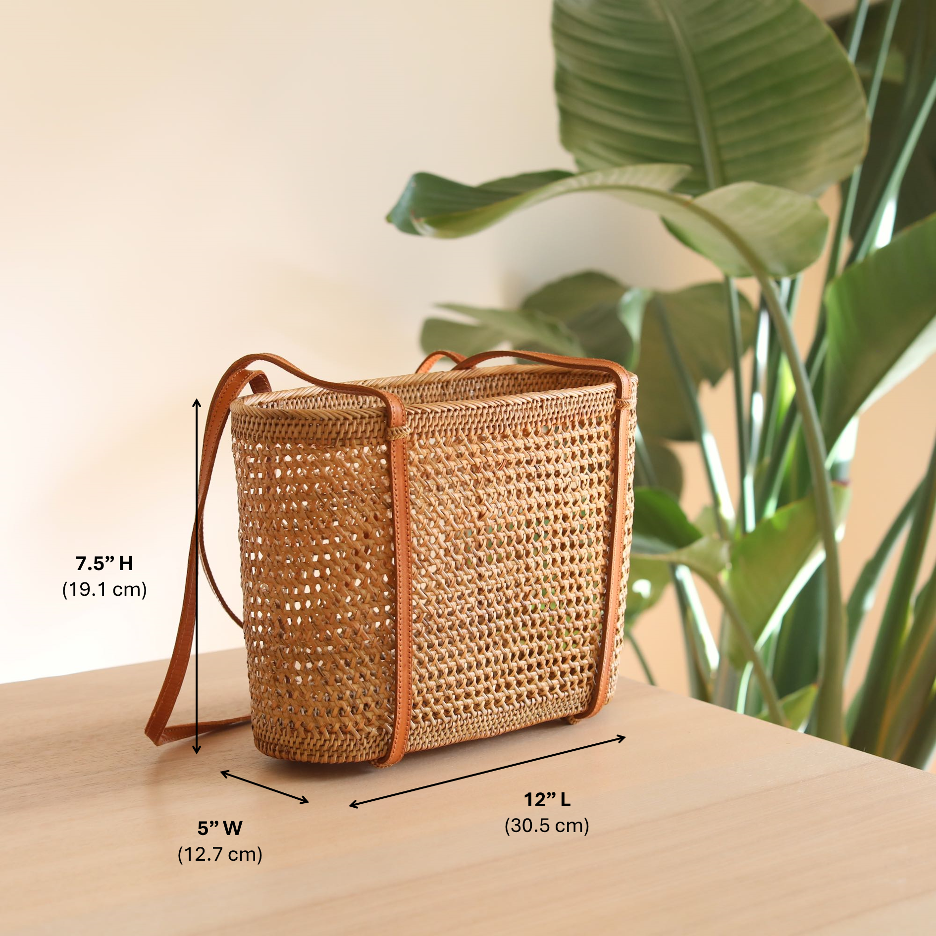 Bali Rattan Woven Tote Bag