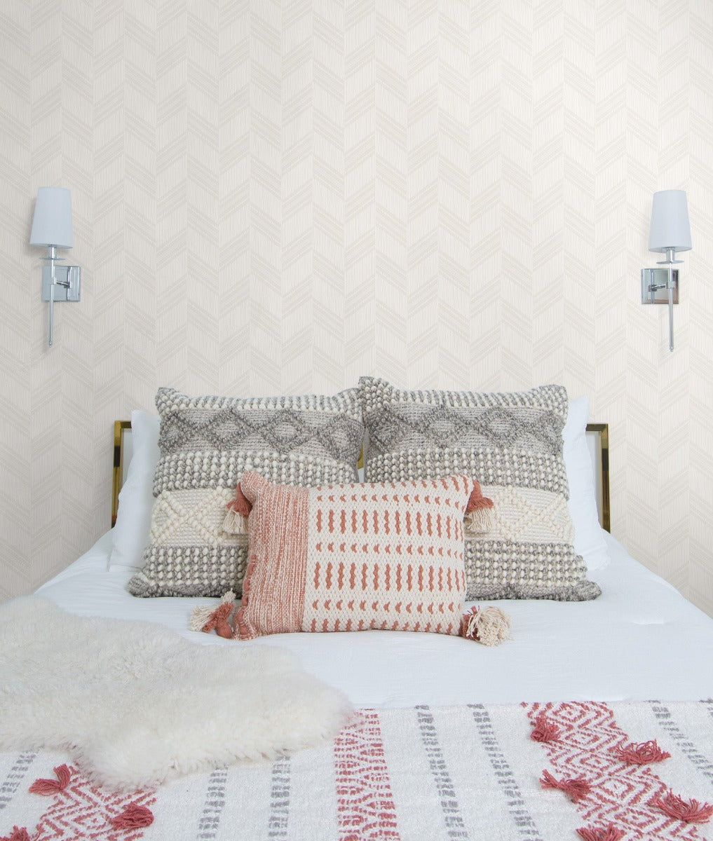Boho Rhapsody Chevron Striped Unpasted Wallpaper