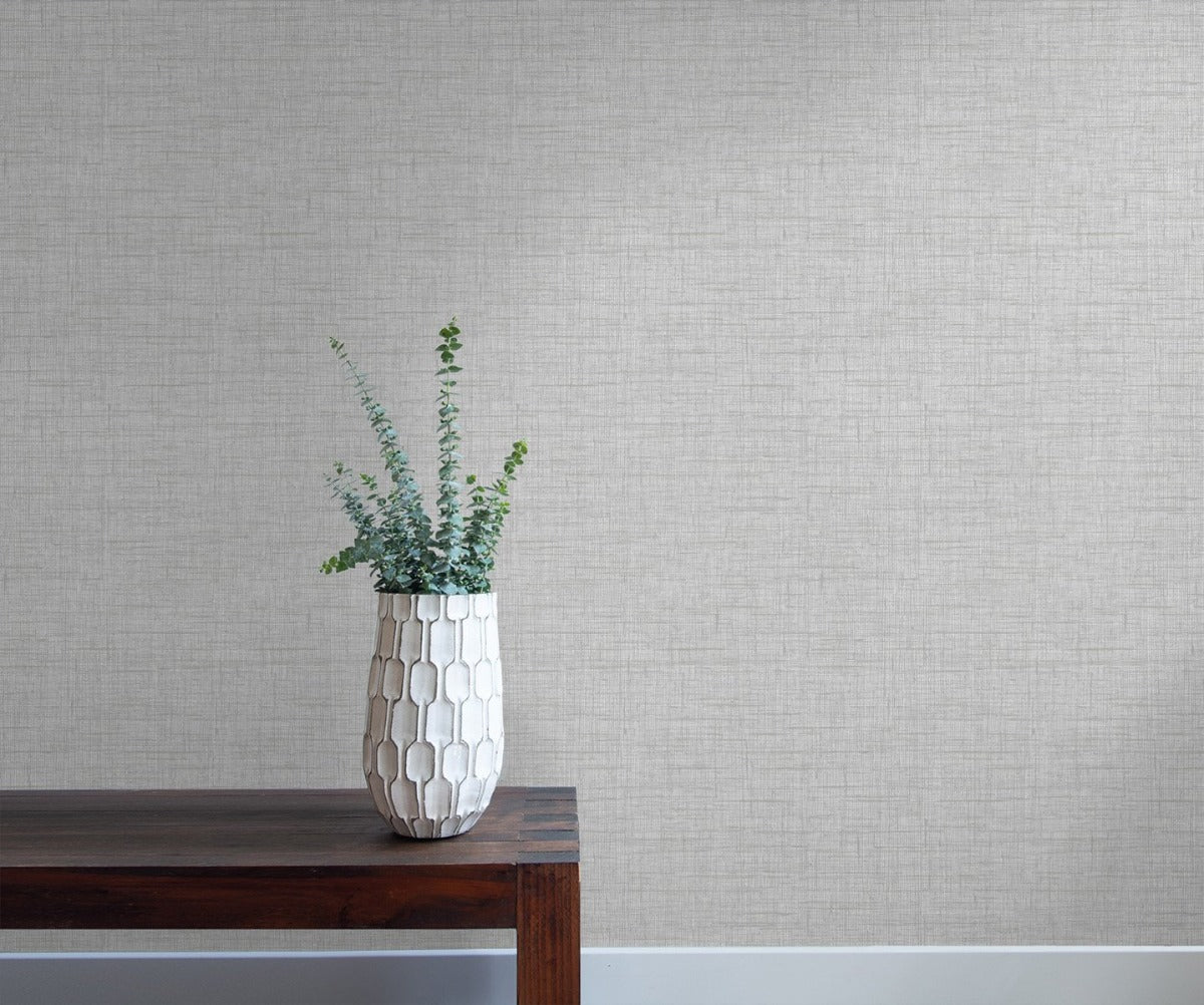 Boho Rhapsody Bermuda Linen Stringcloth Unpasted Wallpaper