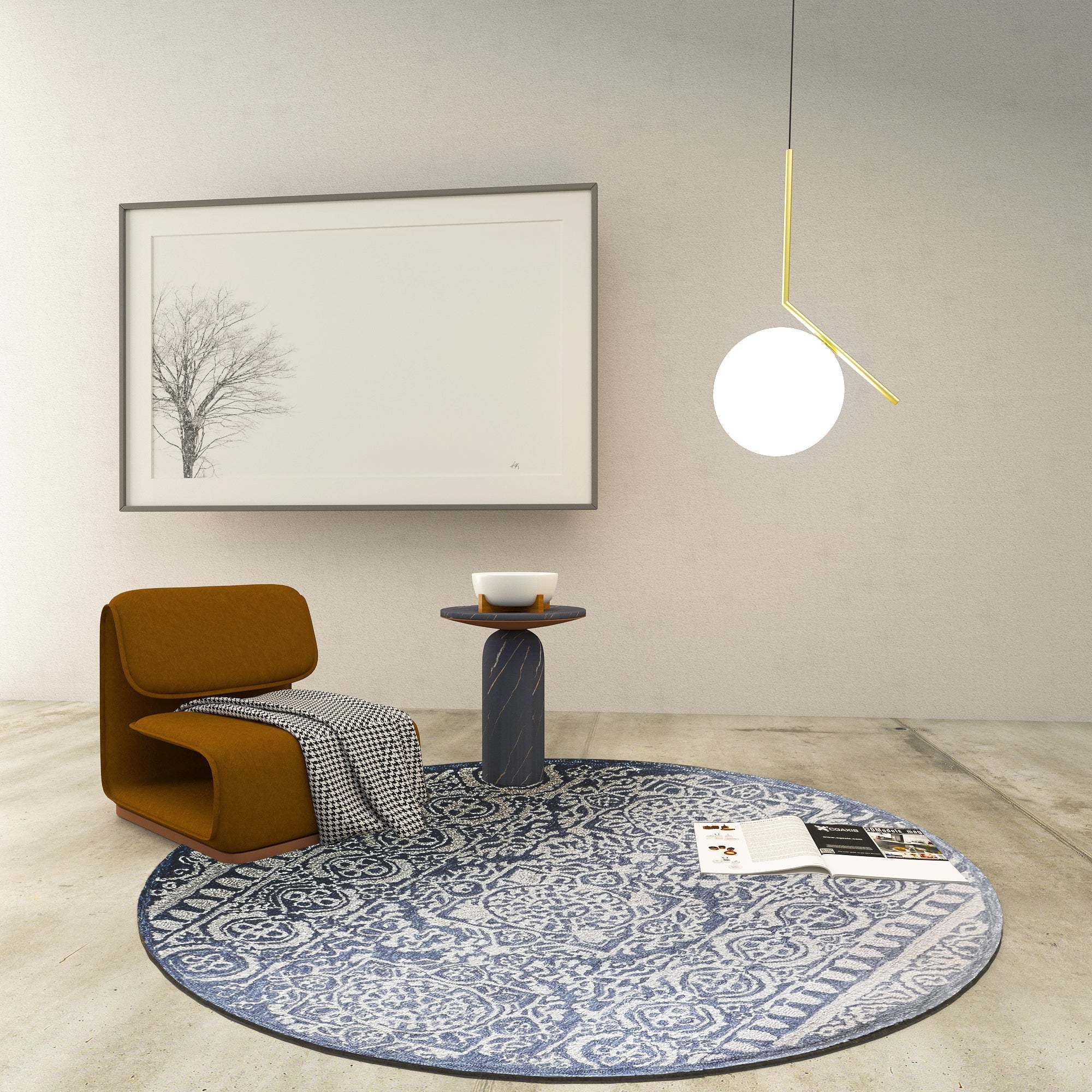 Premium Hand-Tufted Rug Made of 100% Wool  - Relic Light - 5x5 Feet