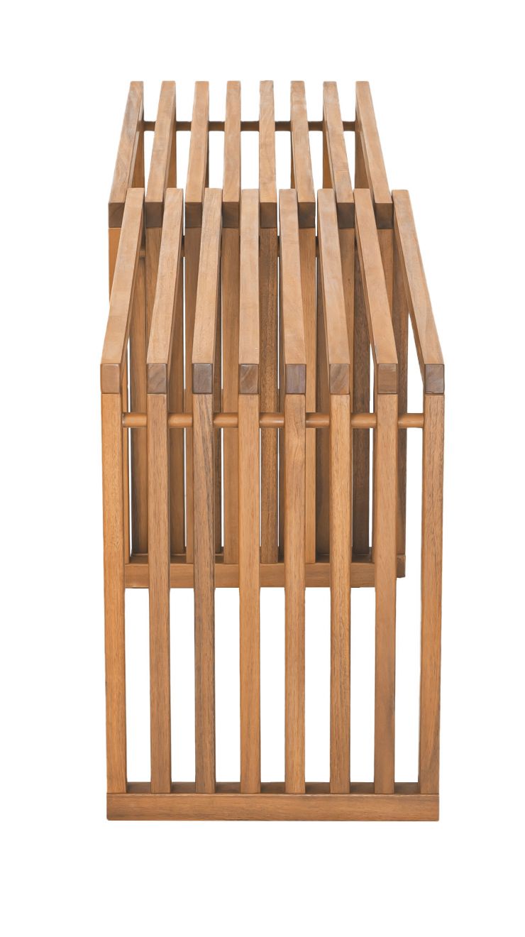 Riviera Natural Wooden Extendable Outdoor Bench 2PC