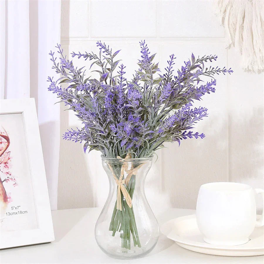 Lavender Wedding Wreath Artificial Flowers Home Decor Craft Fake Plants