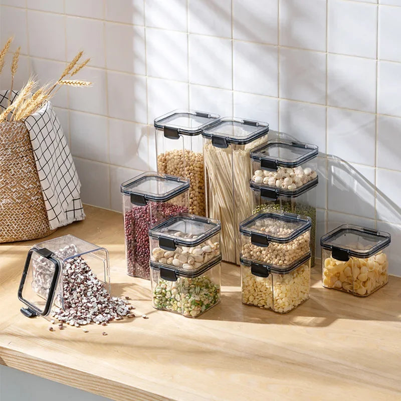 Kitchen Storage Food Container Cereal Organizer Breadbasket Plastic Order