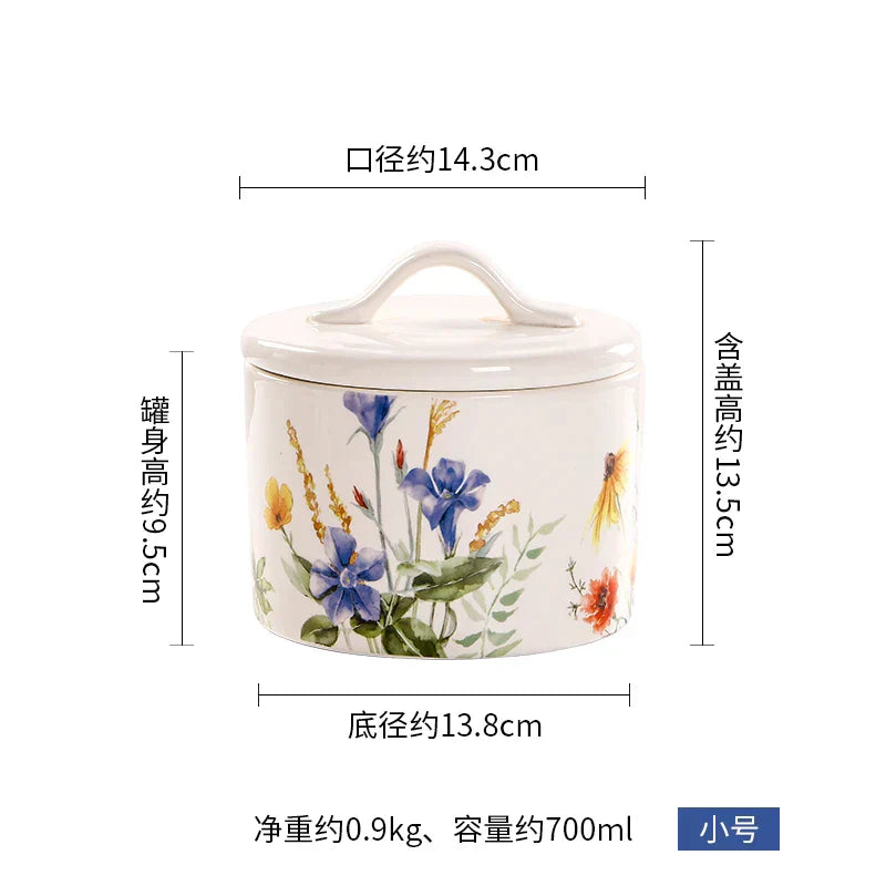 Large Silicone Sealed Flower Storage Jar, Nut & Tea Caddy, Snack Can, Sugar & Spice Canister