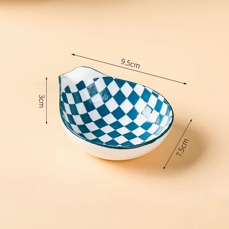 Japanese Style Ceramic Sauce Plate Snack Dish Porcelain Tableware