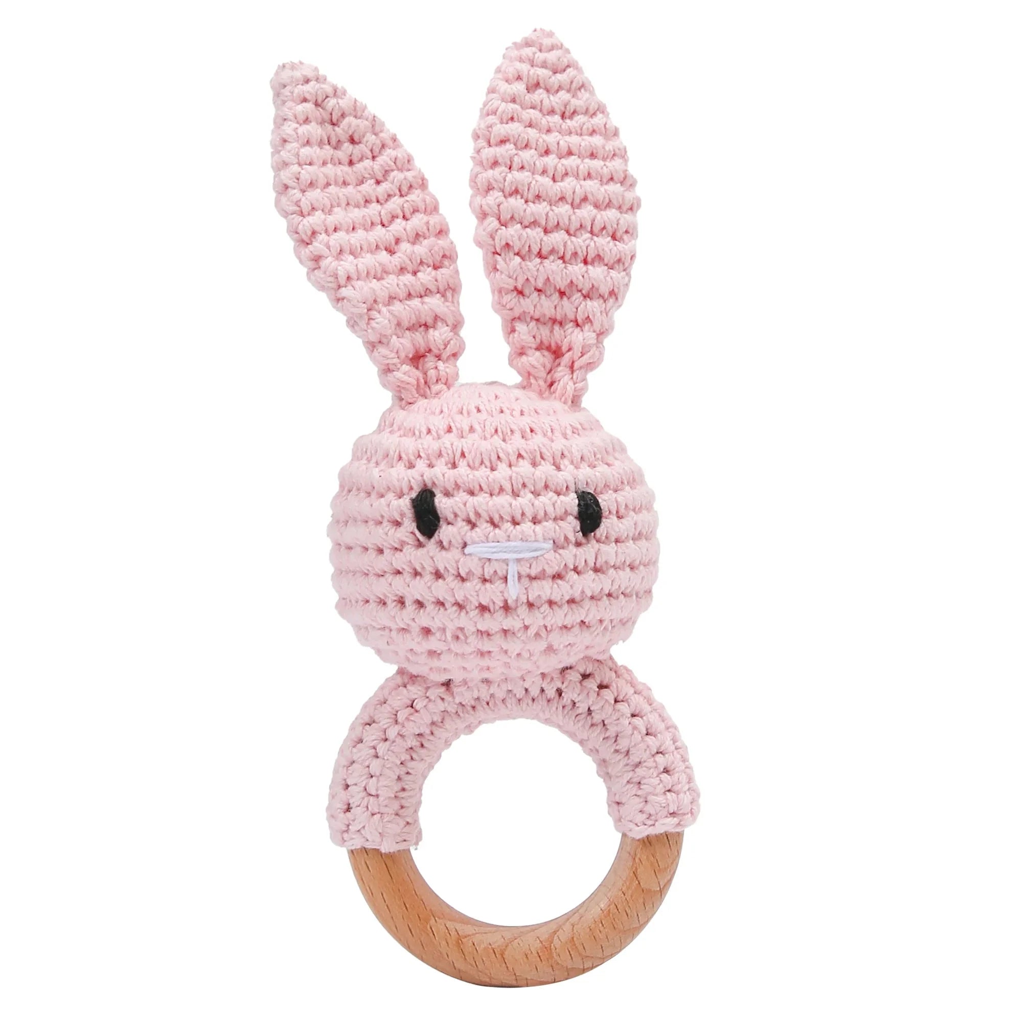 Crochet Animal Rattle Baby Toy Montessori Teether