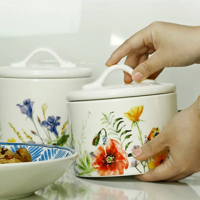 Large Silicone Sealed Flower Storage Jar, Nut & Tea Caddy, Snack Can, Sugar & Spice Canister