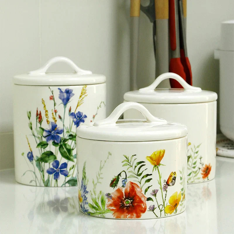 Large Silicone Sealed Flower Storage Jar, Nut & Tea Caddy, Snack Can, Sugar & Spice Canister