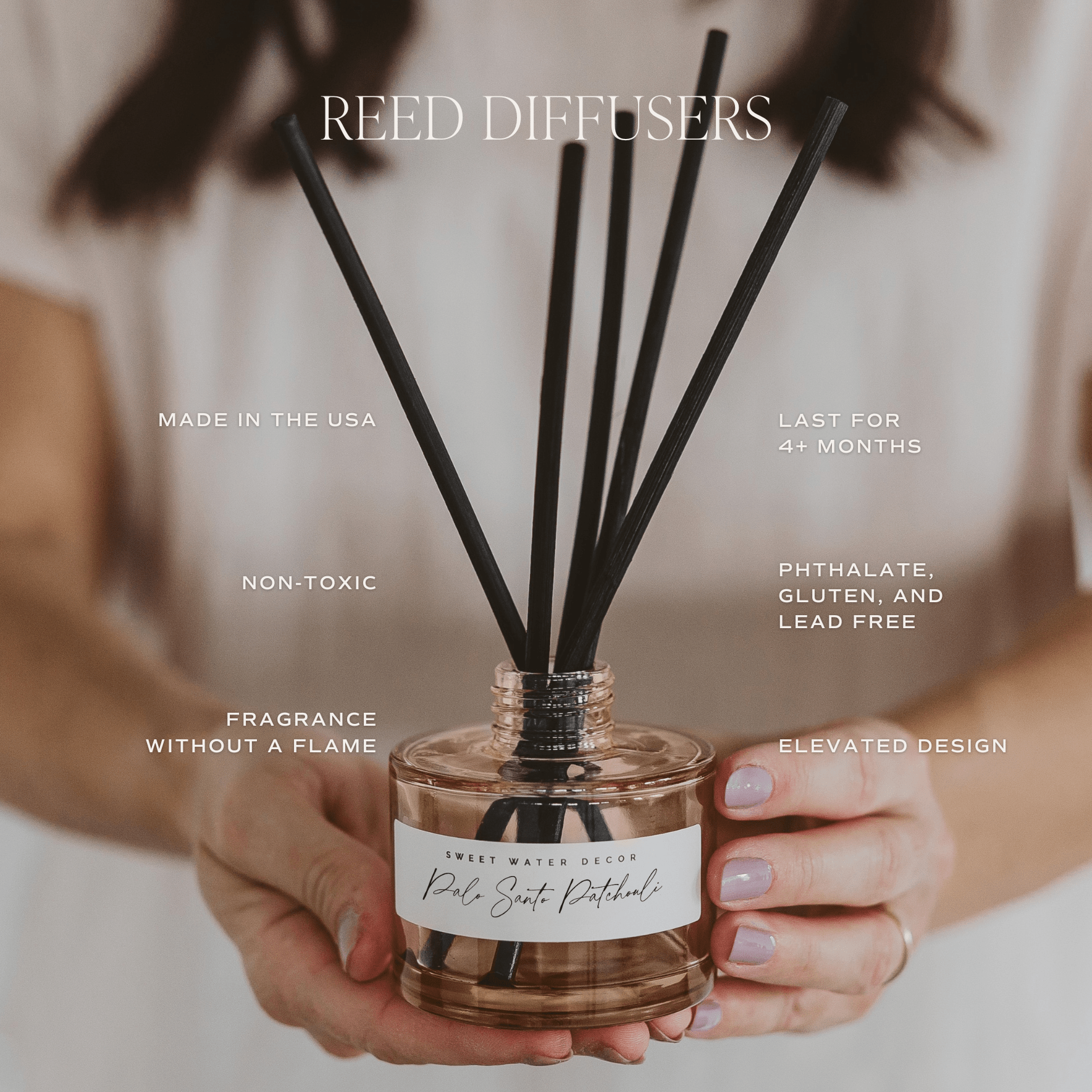 Farmhouse Tinted Glass Jar Reed Diffuser