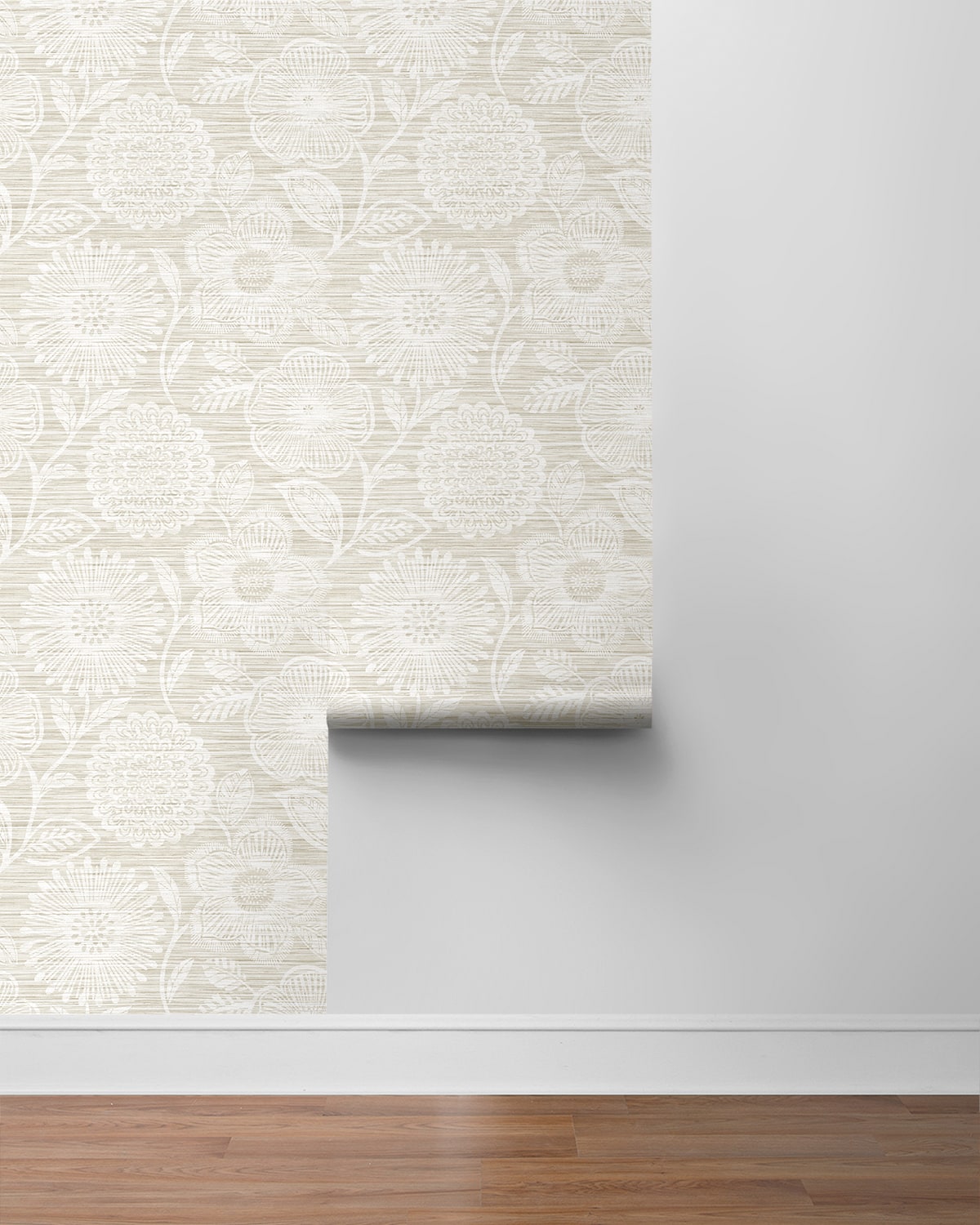Faux Grass Floral Peel and Stick Removable Wallpaper