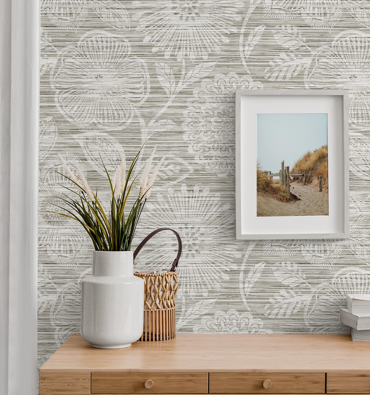 Faux Grass Floral Peel and Stick Removable Wallpaper