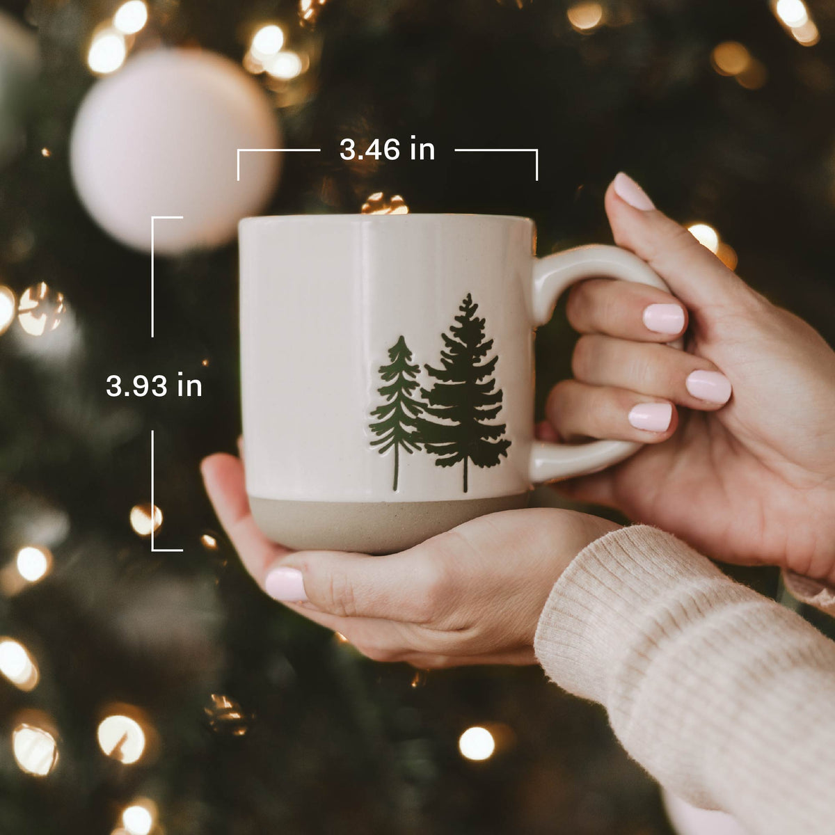 Pine Trees 14 oz Stoneware Coffee Mug