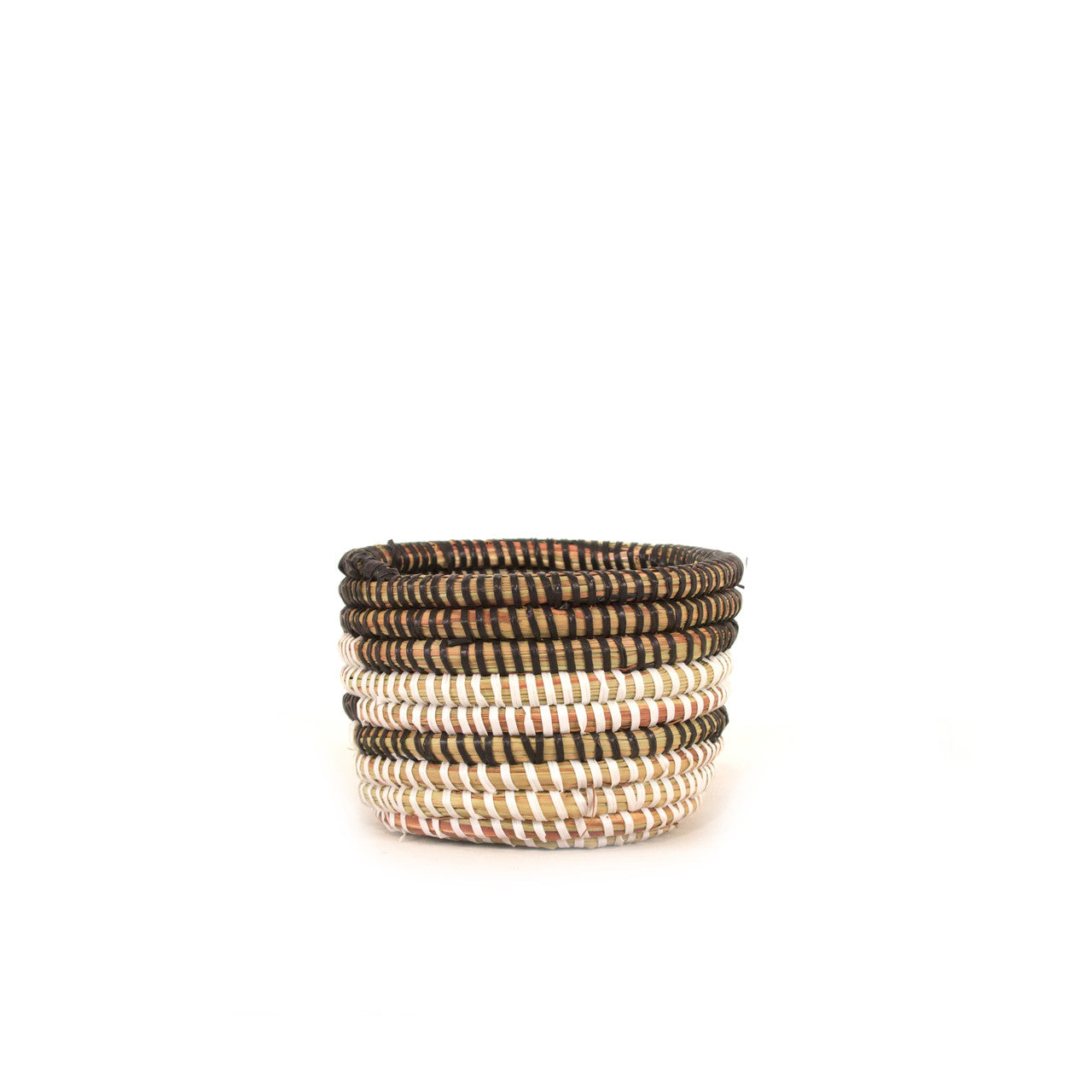 Black and White Stripe Basket - Extra Small