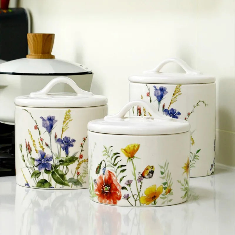 Large Silicone Sealed Flower Storage Jar, Nut & Tea Caddy, Snack Can, Sugar & Spice Canister