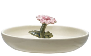 Stoneware Flower/Mushroom Dish