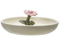 Stoneware Flower/Mushroom Dish