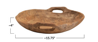 Teak Wood Bowls w/Handles