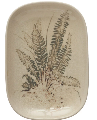 Debossed Stoneware Dish - 4 Styles