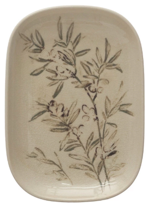Debossed Stoneware Dish - 4 Styles