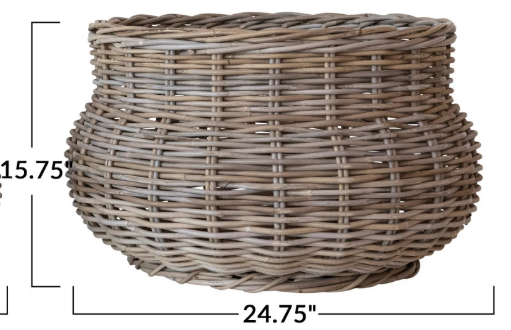 Hand-Woven Rattan Planters