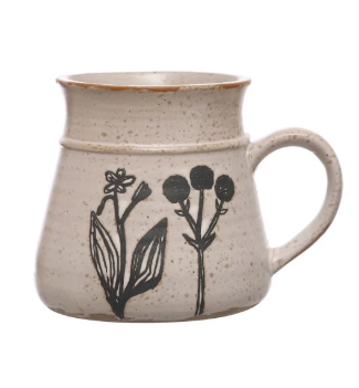 15 oz. Debossed Stoneware Mug