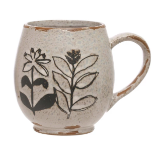 15 oz. Debossed Stoneware Mug