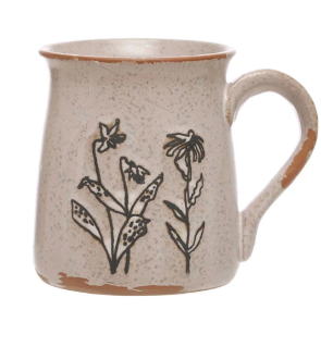 15 oz. Debossed Stoneware Mug