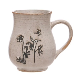 15 oz. Debossed Stoneware Mug