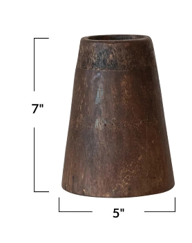 Distressed Wood Vases