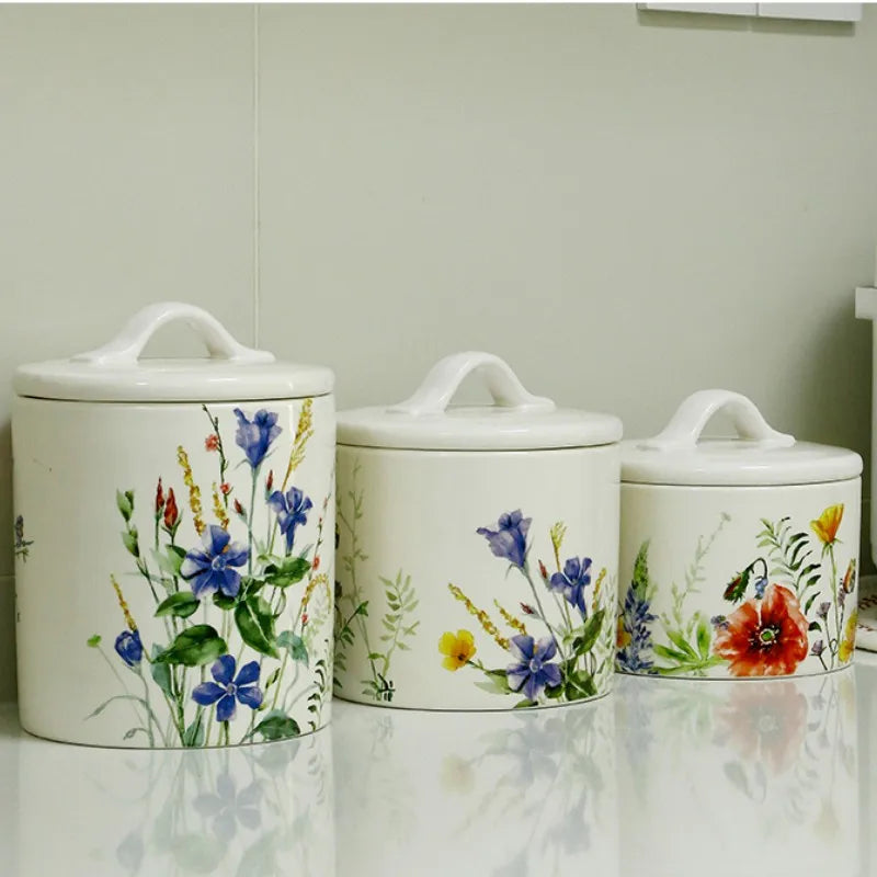 Large Silicone Sealed Flower Storage Jar, Nut & Tea Caddy, Snack Can, Sugar & Spice Canister