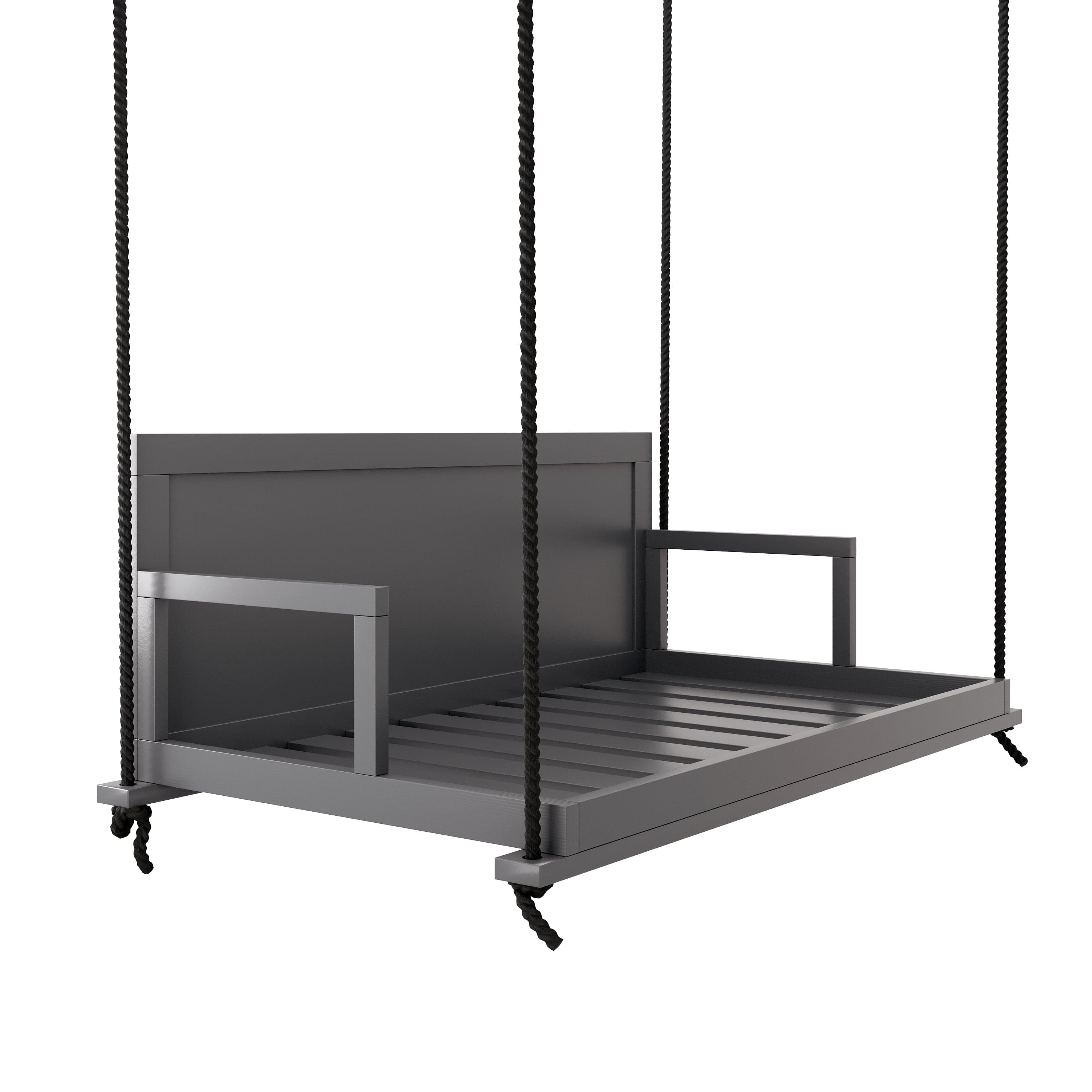 Amish Casual Stratford Porch Swing Bed in Dovetail Grey
