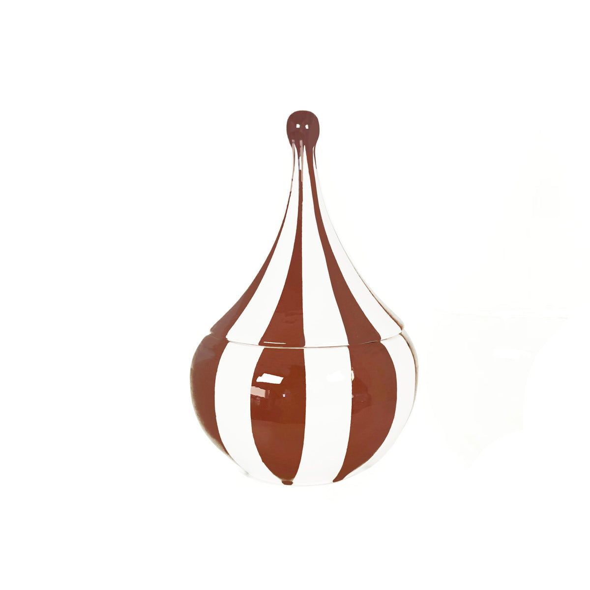 Big Top Stripes Teardrop Jars in Chocolate Bunny