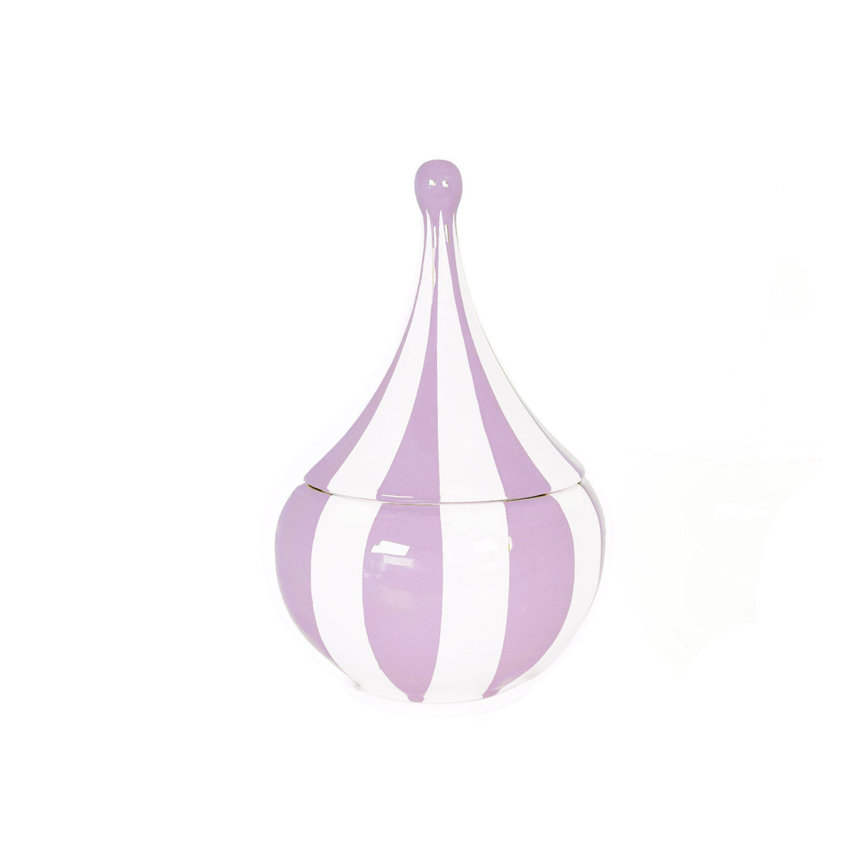 Big Top Stripes Teardrop Jars in Purple Tweed