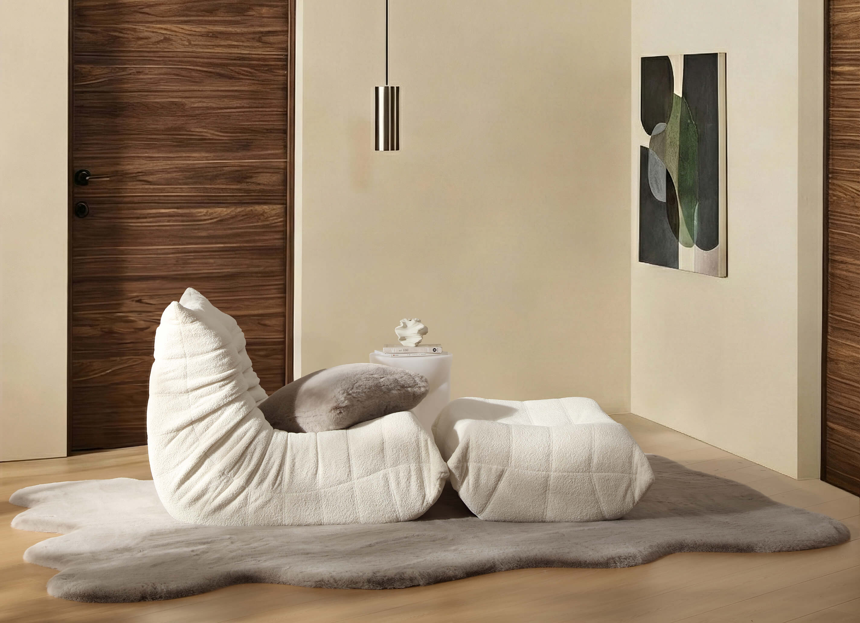 Faux Fur Throw Pillow