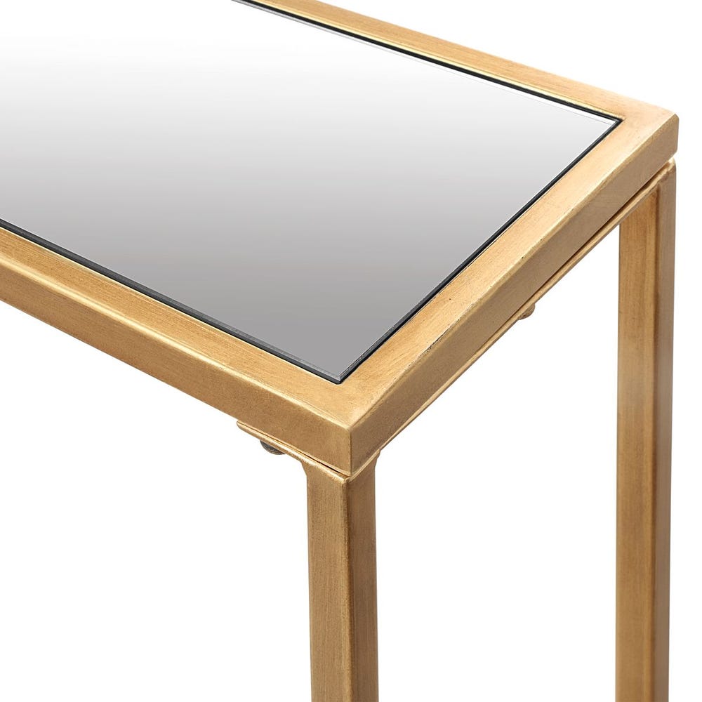 Sutton Minimalist Gold Iron Console Table