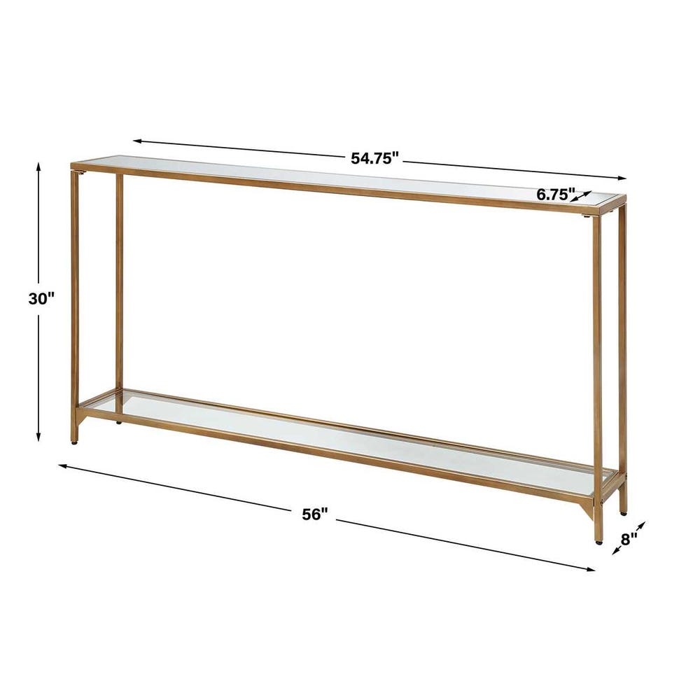 Sutton Minimalist Gold Iron Console Table