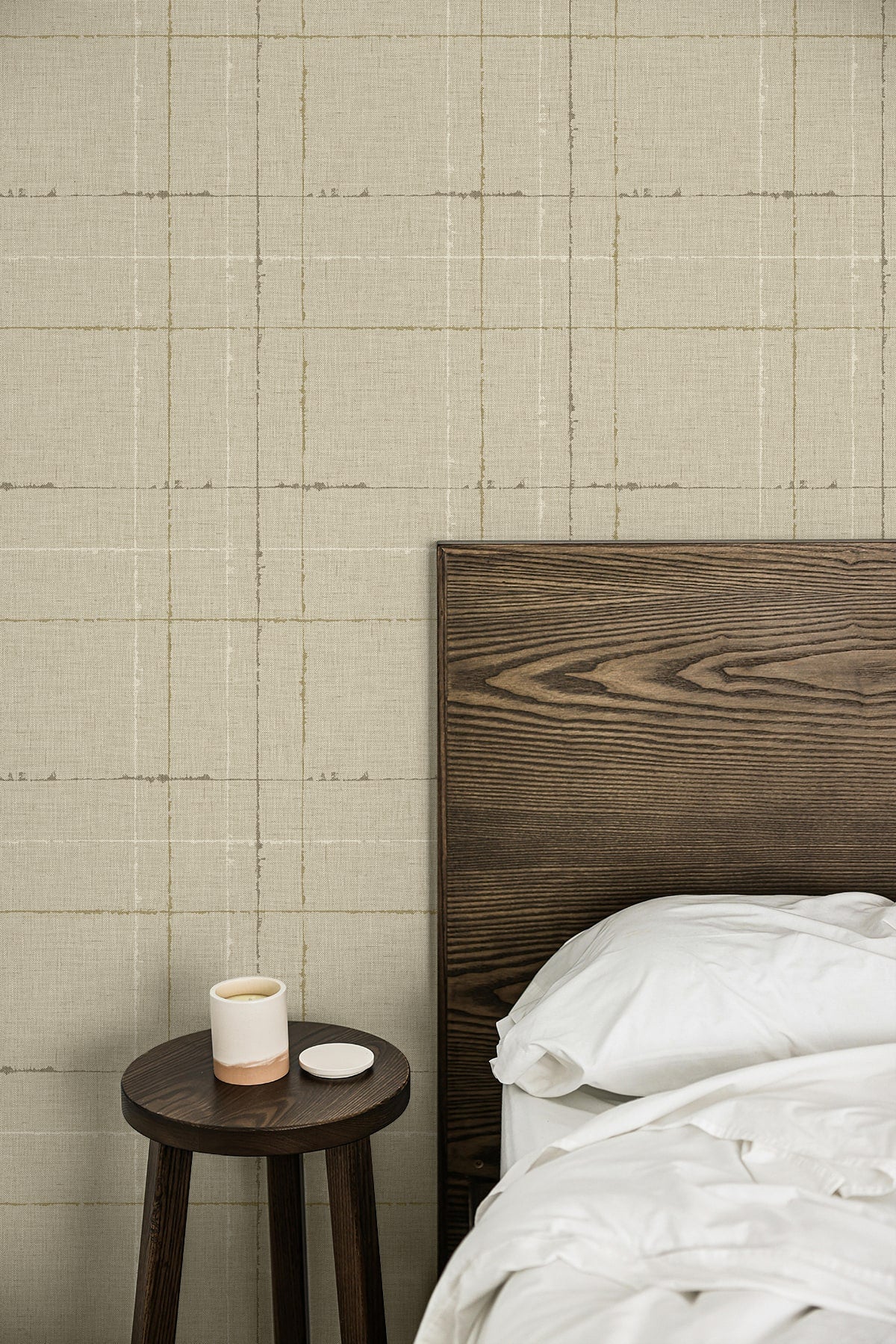 Fibers and Threads Gorton Plaid Embossed Vinyl Unpasted Wallpaper