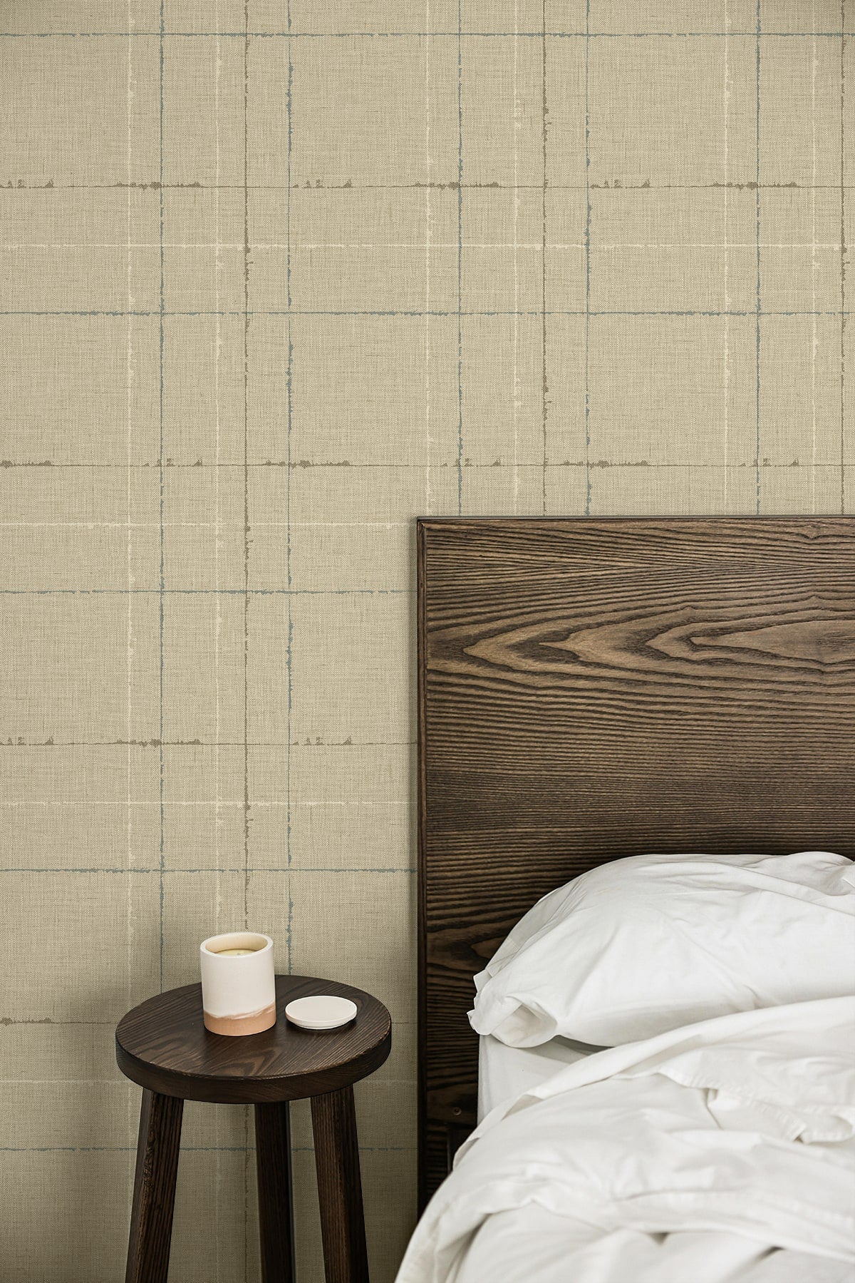 Fibers and Threads Gorton Plaid Embossed Vinyl Unpasted Wallpaper