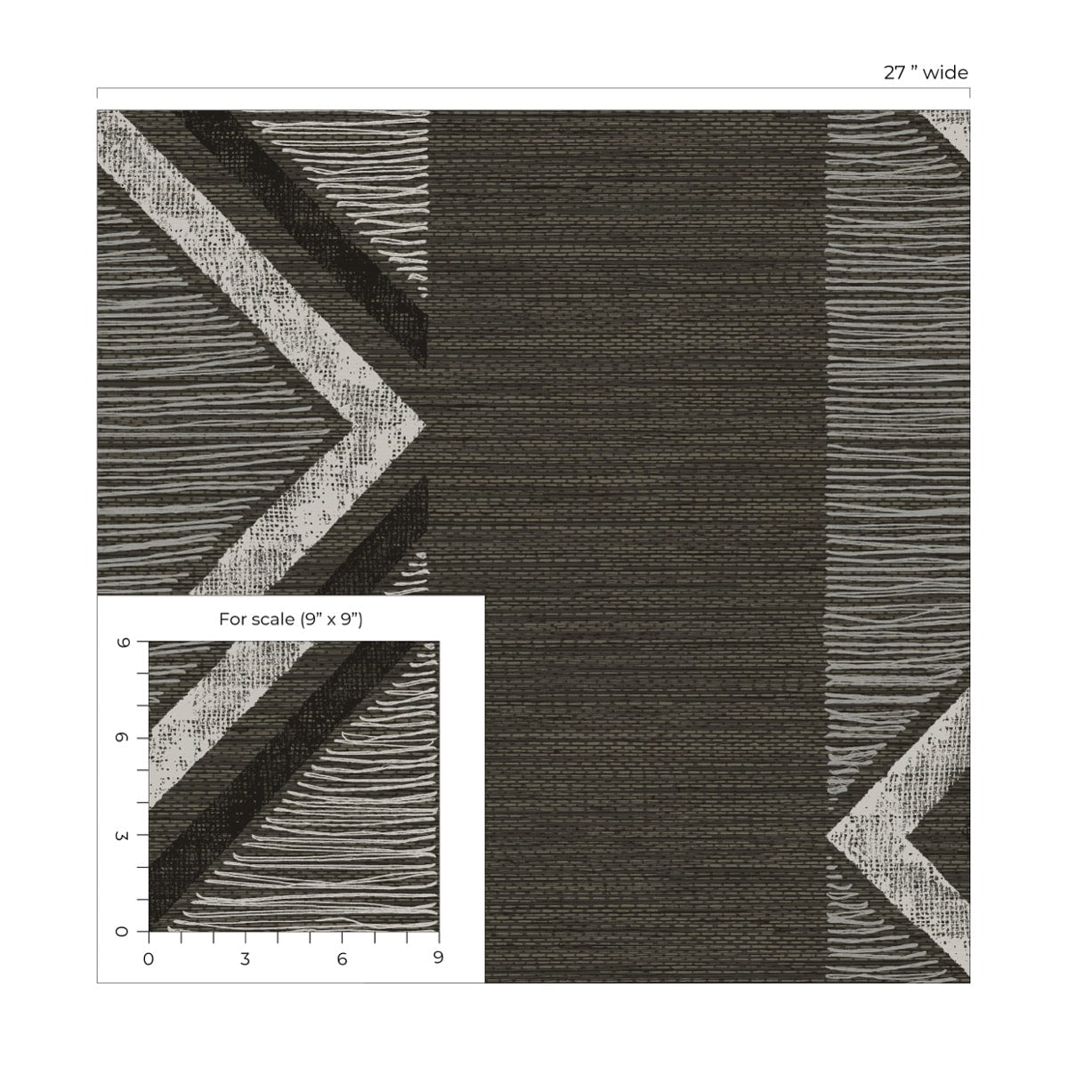 Fibers and Threads Beswick Chevron Nonwoven Unpasted Wallpaper