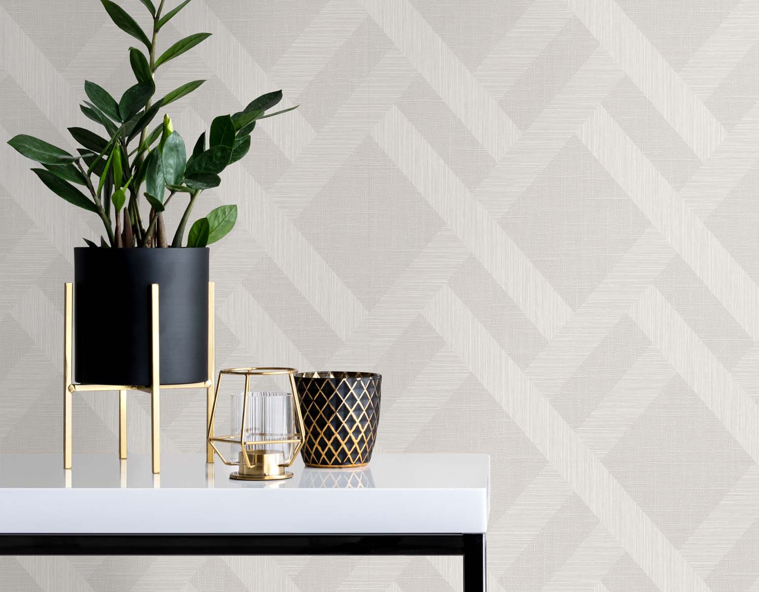 Even More Textures Linen Trellis Geometric Embossed Vinyl Unpasted Wallpaper