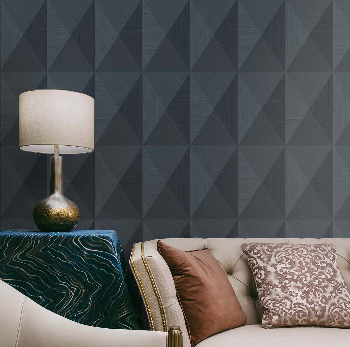 Even More Textures Pinnacle Geometric Embossed Vinyl Unpasted Wallpaper