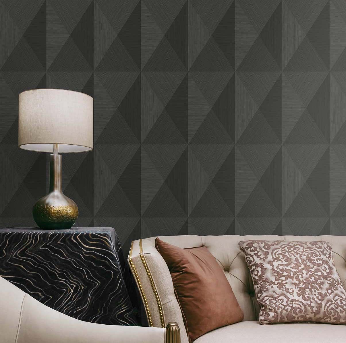 Even More Textures Pinnacle Geometric Embossed Vinyl Unpasted Wallpaper