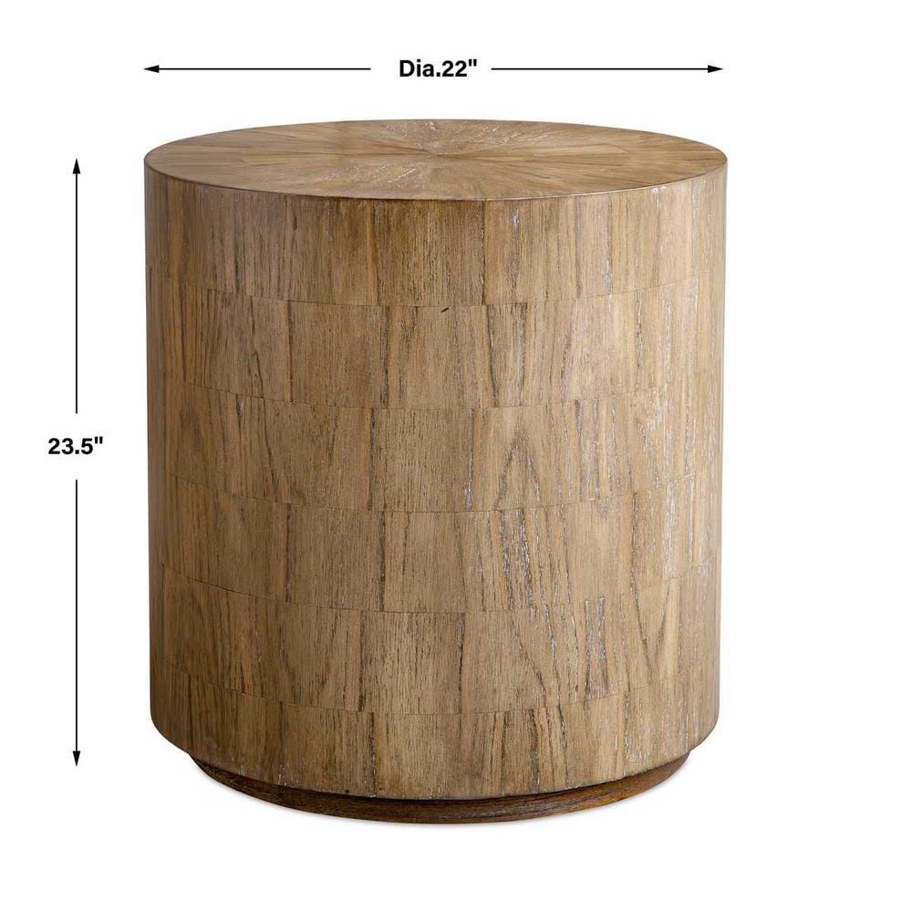The Arden Textured Wood Side Table