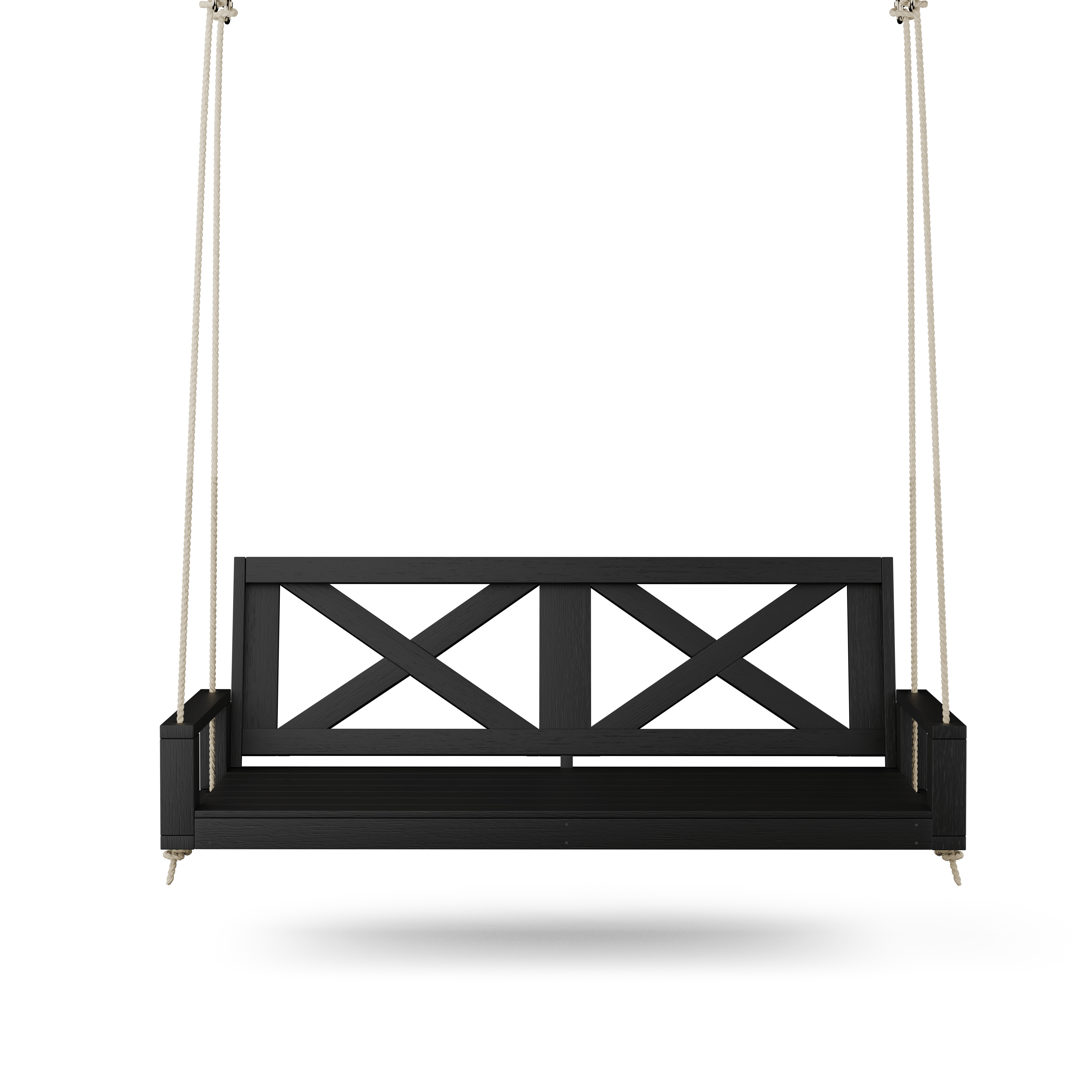 Amish Casual Malvern Porch Swing Bed, 4 Ft Black
