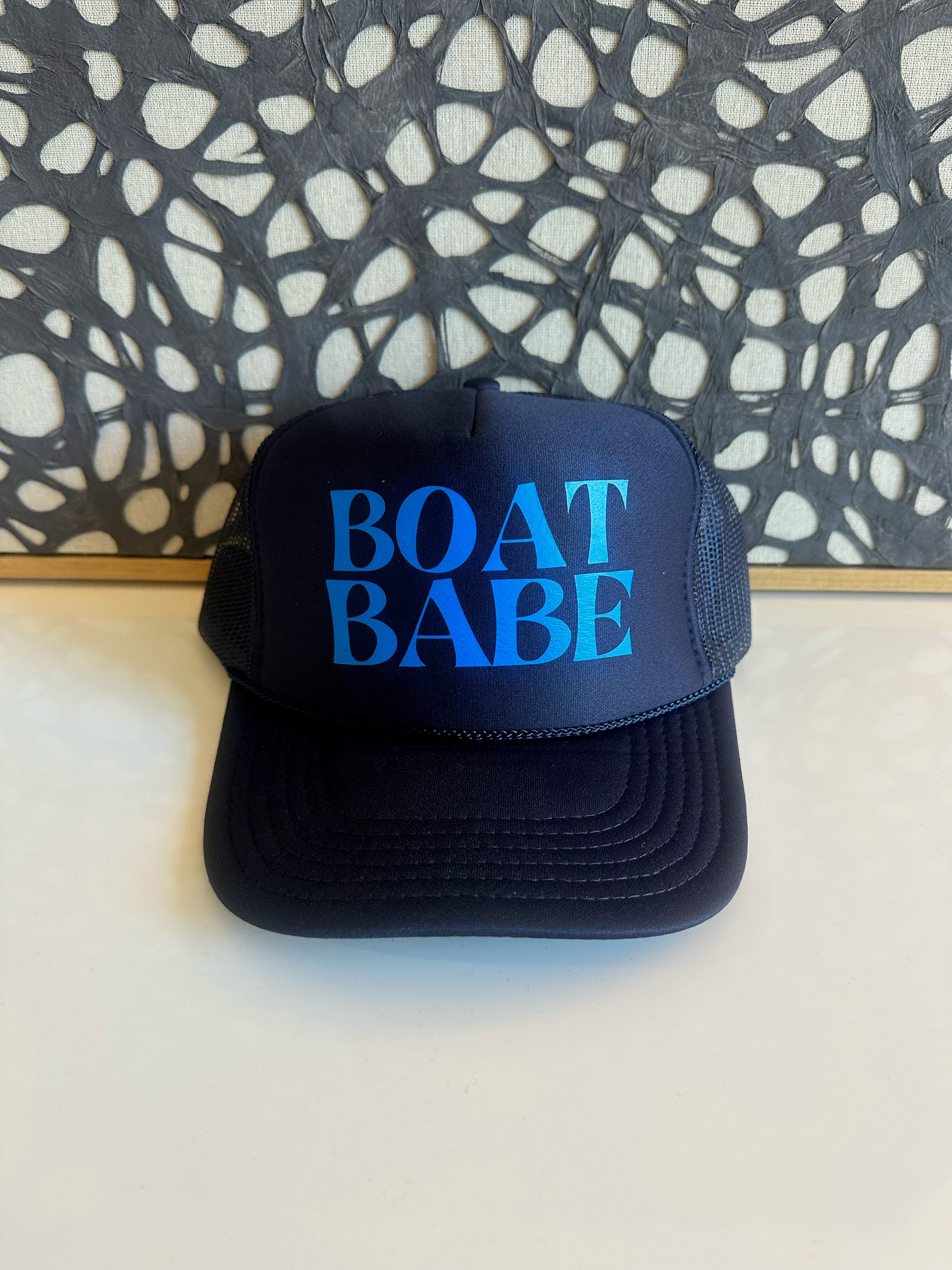 Boat Babe - Navy Trucker Hat